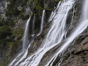 Cascades from the Jungibach Falls, Gental, Canton Bern, Switzerland, Europe