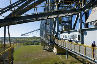 The F60 overburden conveyor bridge visitor mine is located on Bergheider See near the village of