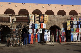 Souvenir shops near Aswan, Africa, Upper Egypt, Egypt, Africa