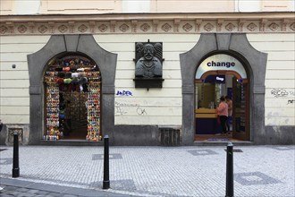 Czech Republic, Prague, Souvenir shop and exchange office, Change in the old town centre, Europe