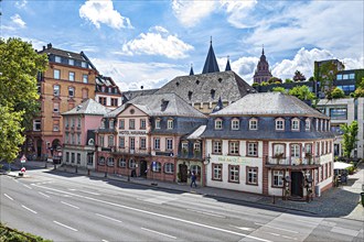 Historic houses, Rheinstraße in Mainz, Rhineland-Palatinate, Germany, Europe