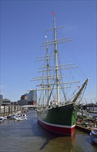 Europe, Germany, Hamburg, Elbe, harbour, Rickmer Rickmers, museum ship, Baumwall, Elbe Philharmonic