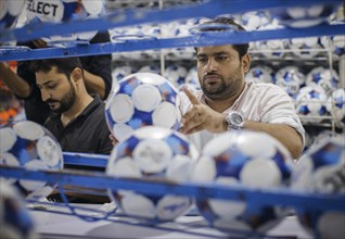 Anwar Khawaja Industries PVT. LTD produces footballs for the Bundesliga, among others. Sialkot, 23