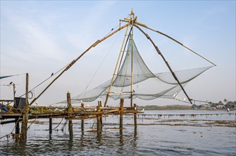 Chinese fishing nets, Fort Kochi, Cochin, Kerala, India, Asia