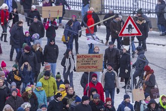 Several thousand people protested on Sunday in Dresden and elsewhere, against the AfD and in favour