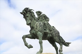 Equestrian statue of King Alfonso VIII, Plasencia, Caceres province, Extremadura, Spain, Europe