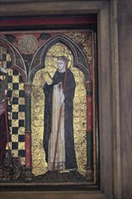 Saint Peter Martyr, Medieval Retable painting, church of Saint Mary, Thornham Parva, Suffolk,