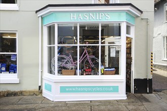 Hasnip's bicycle shop, Woodbridge, Suffolk, England, UK