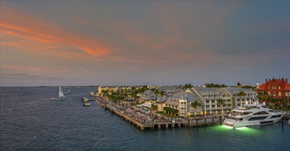 Evening atmosphere at the harbour Key West Florida USA