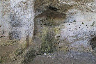 Medieval cave dwellings homes Ghar il-Kbir, Dingli, Malta, Europe