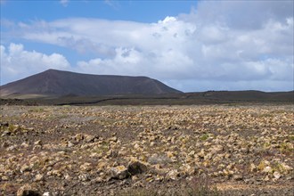 Volcanic landscape, Volcanoes, Lanzarote, Canary Islands, Spain, Europe