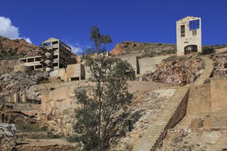 Old gold mine buildings, Rodalquilar, Cabo de Gata natural park, Almeria, Spain, Europe