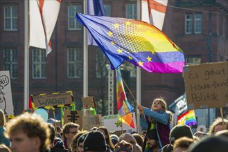 Slogans against right-wing extremism, Demonstration against right-wing extremism, Freiburg im