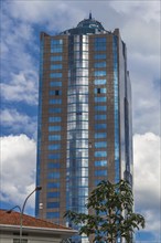 A high-tech modern building in the center of Kuala Lumpur. Malaysia