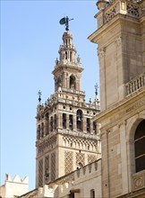 La Giralda tower of the cathedral originally built as a Moorish minaret in the twelfth century,