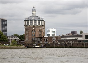 Water tower on the River Maas Rotterdam Netherlands