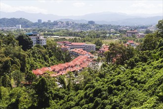 A small city surrounded by jungle. Malaysia