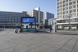 Alexanderplatz in Berlin. Where there are usually hundreds of people, there is now an eerie silence