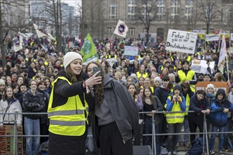 Luisa Neubauer, climate activist at Fridays for Future, together with Samira Ghandour, recorded