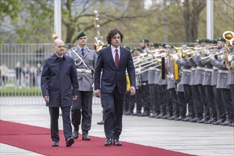 Federal Chancellor Olaf Scholz (SPD) welcomes Irakli Kobakhidze, Prime Minister of Georgia, to the