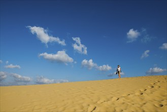 Sand dunes and blue sky, Praia da Bordeira, Carrapateira, Algarve, West Coast, Atlantic Ocean,