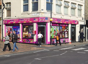 Candy Corners convenience store shop, Dogs Head Street and St Stephen's Lane, town centre of