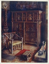 Furniture at the turn of the century 1900, The 'king's room', Oxburgh Hall, Norfolk (1910-1911),