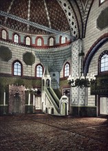 Sarajevo. Interior of the Begova Mosque, today Bosnia Herzegovina, around 1890, Historical,