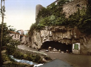 The Grotto, Royat, Auvergne-Rhône-Alpes, France, ca 1890, Historical, digitally restored