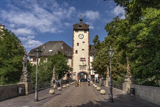 The Upper Tor or Schaffhauser Tor, landmark of the town of Waldshut-Tiengen, Baden-Württemberg,