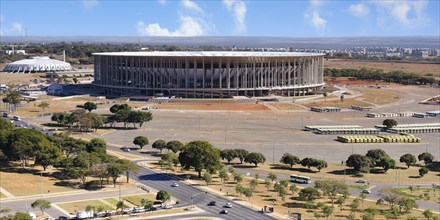 Football stadium Arena BRB Mane Garrincha, UNESCO, World Heritage Site, Brasilia, Federal district,