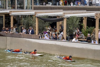 Surfing facility in the city centre of Rotterdam, Rif010, supposedly the world's first wave