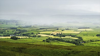 Farms and Fields from Hartside Pass, North Pennines, Cumbria, Durham, Northumberland, North