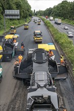 Renewal of the road surface on the A40 motorway between the Kaiserberg junction and Mülheim-Heißen,