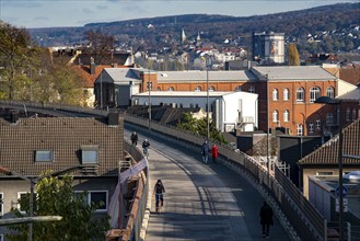 The Nordbahntrasse, a cycle path, footpath, on a former 22 KM long railway line, along the