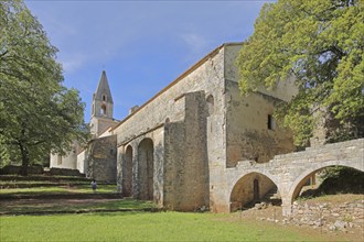 Romanesque abbey Le Thoronet, monastery church, monastery complex, Cistercian abbey, Var, Provence,