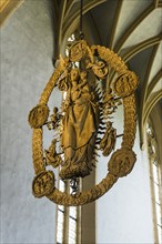 Floating Madonna in the Rosary, by Tilman Riemenschneider, pilgrimage church Maria im Weingarten,