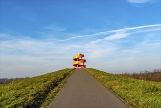 Sculpture Haldenzeichen, observation tower, Halde Franz, part of the Lippepark in Hamm, 5 slag