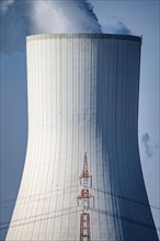 Cooling tower of the Duisburg Walsum coal-fired power station, unit 10, electricity pylon,