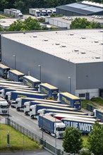 Truck, lorry, logistics company, logistics centre on the former Ewald colliery site in Herne, North