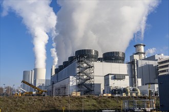 The STEAG combined heat and power plant in Herne-Baukau, hard coal-fired power plant, in front the