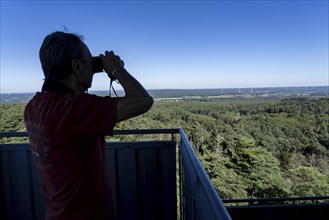 Fire watch tower on the Rennberg, near Flaesheim, Haltern am See, in the Haard forest area, one of