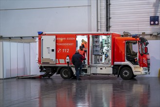 Special infection rescue vehicle of the Essen fire brigade, with special air filter systems, in