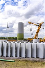 Wind turbine repowering, in the Issum-Oermten wind farm, 9 wind turbines in operation for over 20