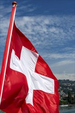 Swiss flag, flag, national flag, wind, red, white, Alps, account, money, bank, system, waving,