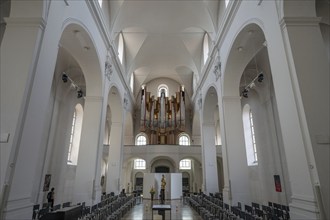 Organ loft of the Augustinian Church, Dominikanerplatz, Würzburg, Lower Franconia, Bavaria,