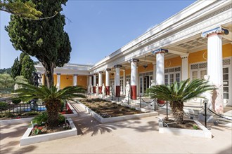 Achilleion Palace built for the Austrian Empress Elisabeth Sissi on the island of Corfu, Greece,