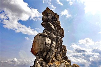 The Devil's Wall. The most striking part of the Devil's Wall is located from Weddersleben to