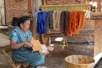 Teotitlan del Valle, Oaxaca, Mexico, Rural women in the Tlacolula Valley of Oaxaca benefit from a