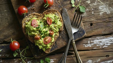 Nutritious guacamole and avocado sandwich that provide big health benefits, AI generated